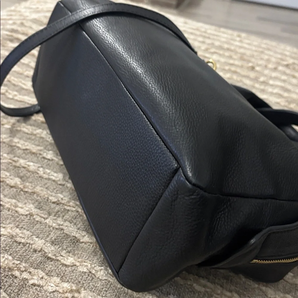 Vince Camuto Jayde Satchel‎ Black Leather Crossbody Bag